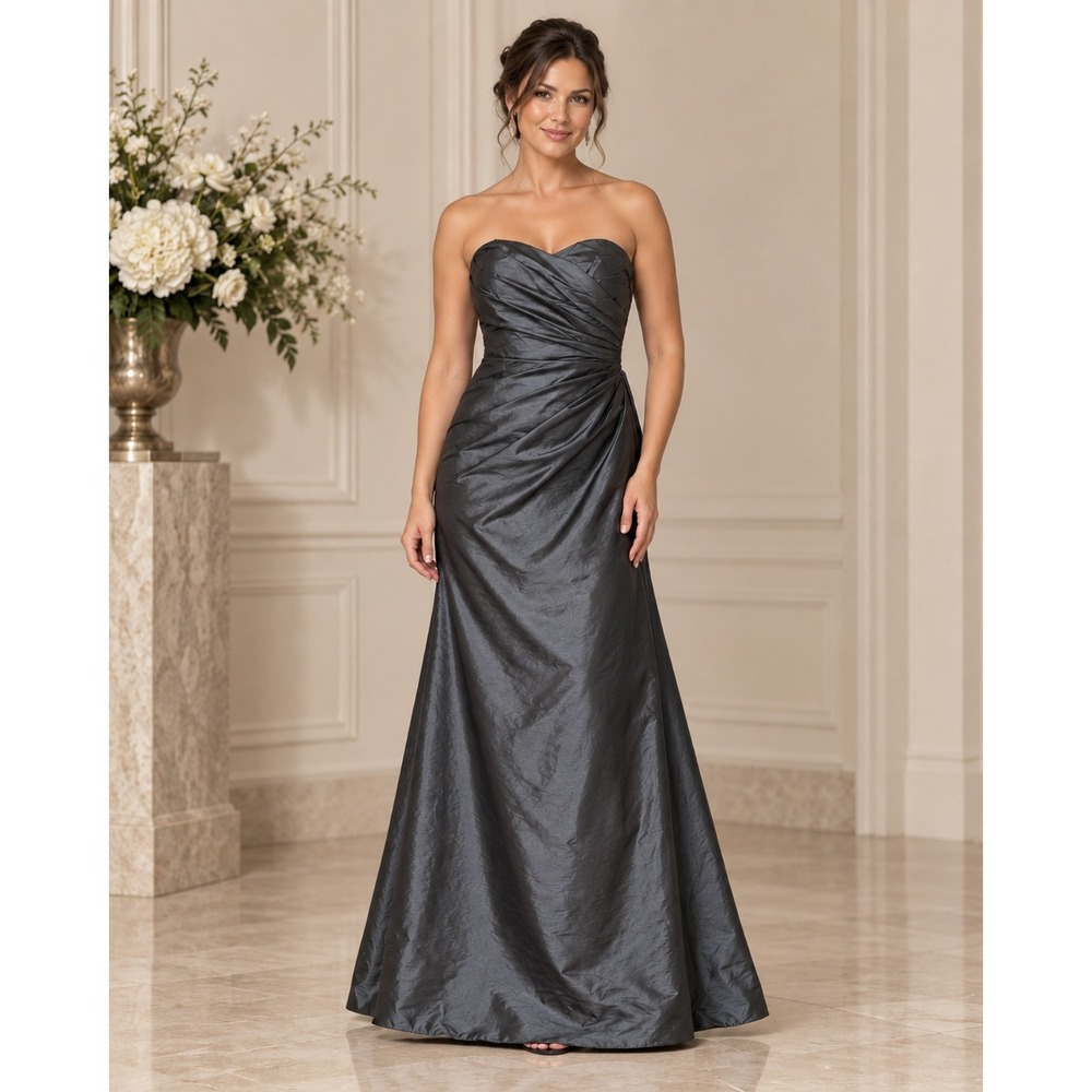 Jim Hjelm Occasions Womens Black Strapless Elegant Evening Gown Size XL USA Made